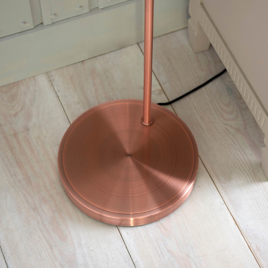 Endon 77862 - Golvlampa HANSEN 1xE27/40W/230V koppar