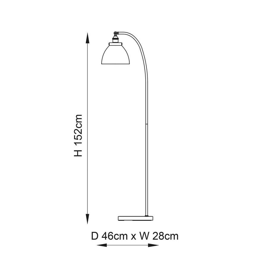 Endon 77862 - Golvlampa HANSEN 1xE27/40W/230V koppar