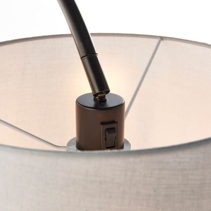 Endon 78163 - Golvlampa CARLSON 1xE27/60W/230V grå/svart