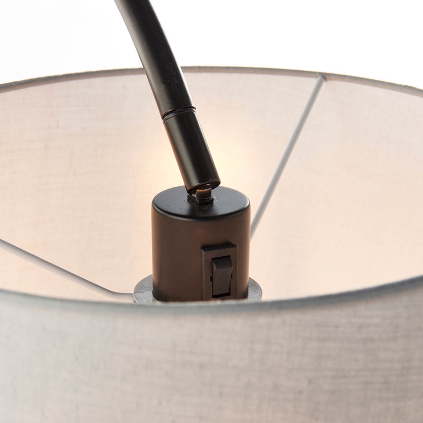 Endon 78163 - Golvlampa CARLSON 1xE27/60W/230V grå/svart