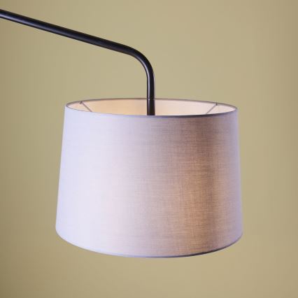 Endon 79380 - Vägglampa CARLSON 1xE27/40W/230V grå/svart