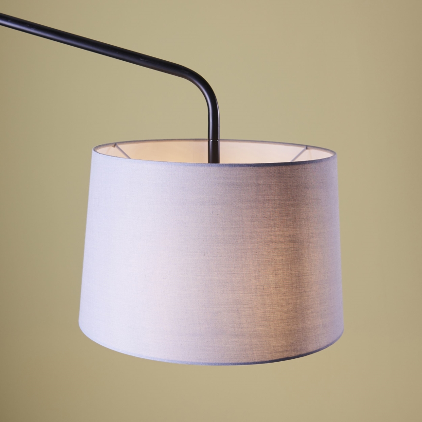 Endon 79380 - Vägglampa CARLSON 1xE27/40W/230V grå/svart