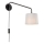 Endon 79500 - Vägglampa CARLSON 1xE14/40W/230V grå/svart