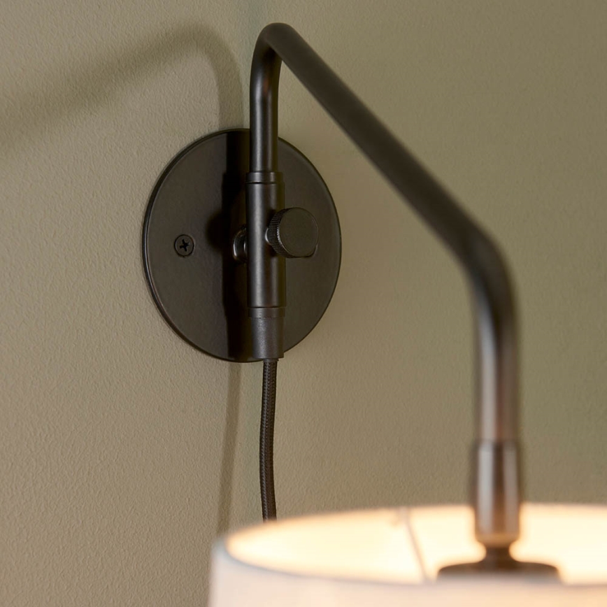 Endon 79500 - Vägglampa CARLSON 1xE14/40W/230V grå/svart