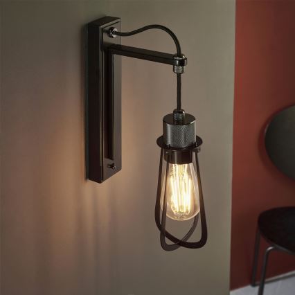 Endon 80950 - Vägglampa URBAN 1xE27/6W/230V svart