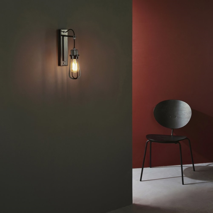 Endon 80950 - Vägglampa URBAN 1xE27/6W/230V svart