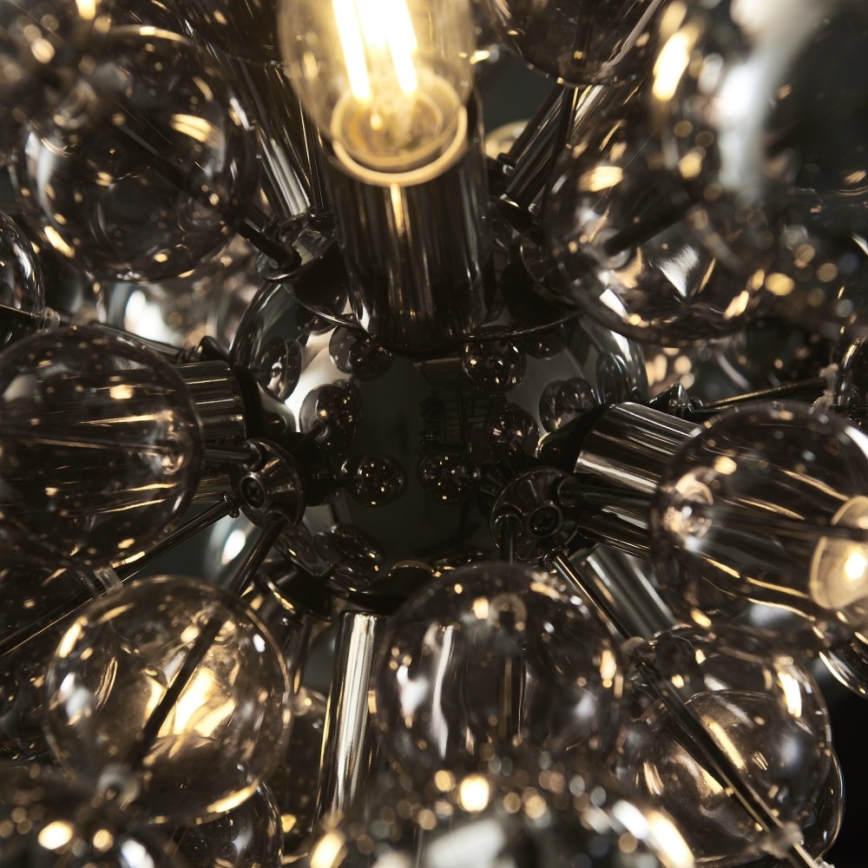 Endon 81583 - Hänglampa på kabel JOULES 9xE14/7W/230V polerad krom/röktonad