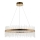 Endon 81908 - LED ljusreglerad ljuskrona på textilsladd ADRIEL LED/58W/230V 3000K diameter 70 cm guld/genomskinlig