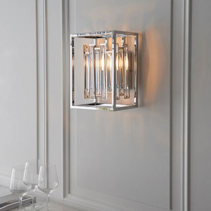 Endon 81932 - Vägglampa ACADIA 1xE14/40W/230V blank krom