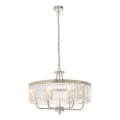 Endon 90263 - Ljuskrona med kedja CHESTERFIELD 6xE14/6W/230V Ø 55 cm polerad krom