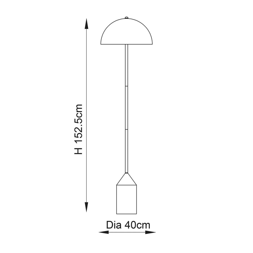Endon 90521 - Golvlampa NOVA 1xE27/60W/230V mässing