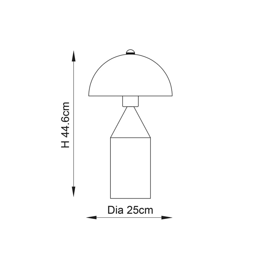 Endon 90522 - Bordslampa NOVA 1xE27/60W/230V i mässing