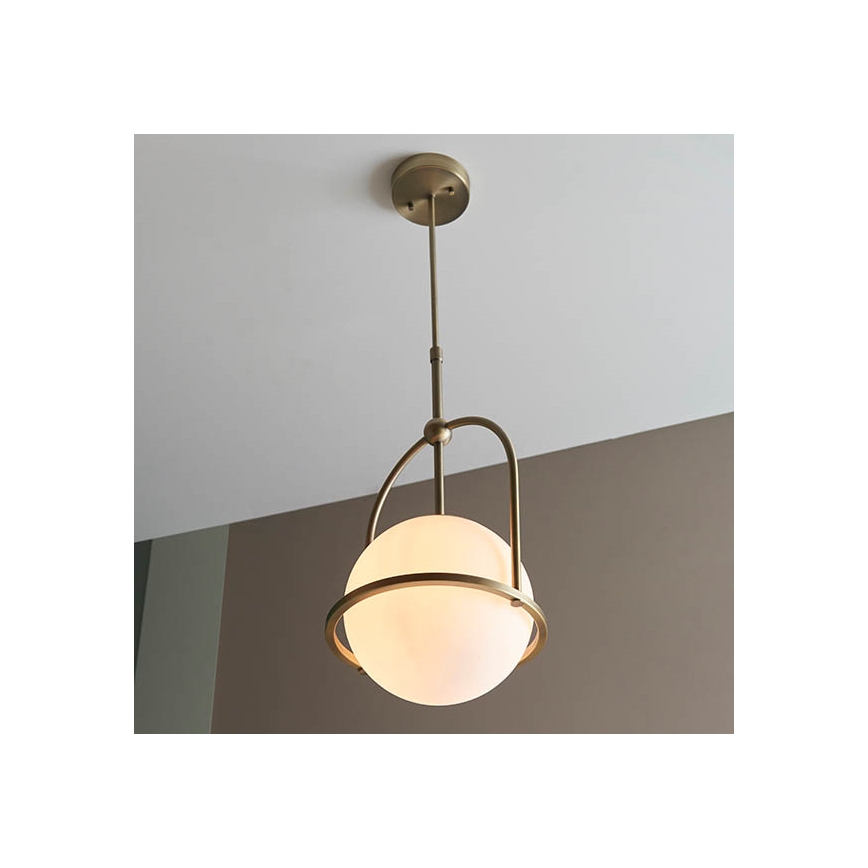 Endon 90844 - ONTARIO takpendel på stång 1xE27/10W/230V, mässing