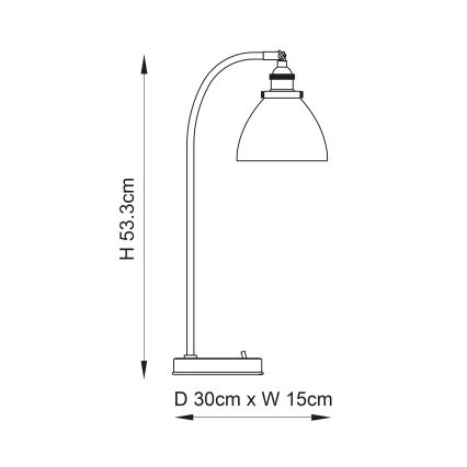 Endon 91740 - Bordslampa HANSEN 1xE14/40W/230V matt krom