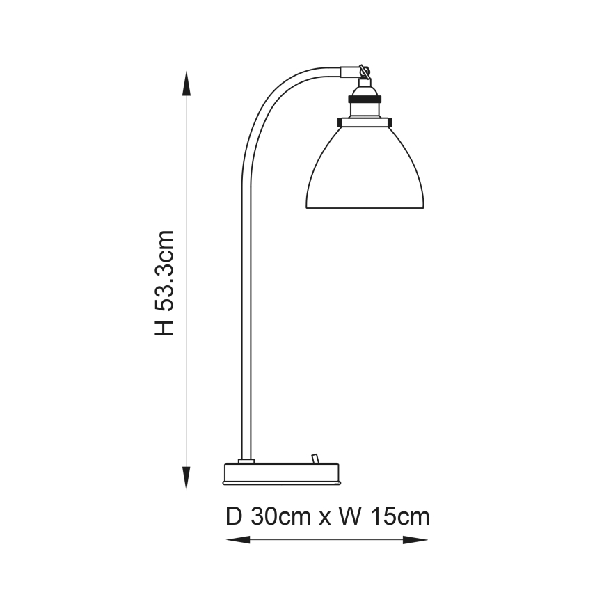 Endon 91740 - Bordslampa HANSEN 1xE14/40W/230V matt krom