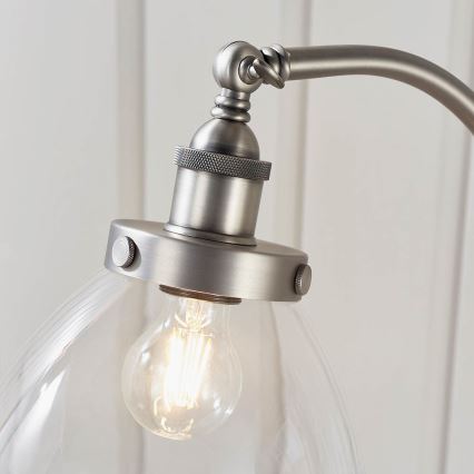 Endon 91741 - Golvlampa HANSEN 1xE27/40W/230V matt krom