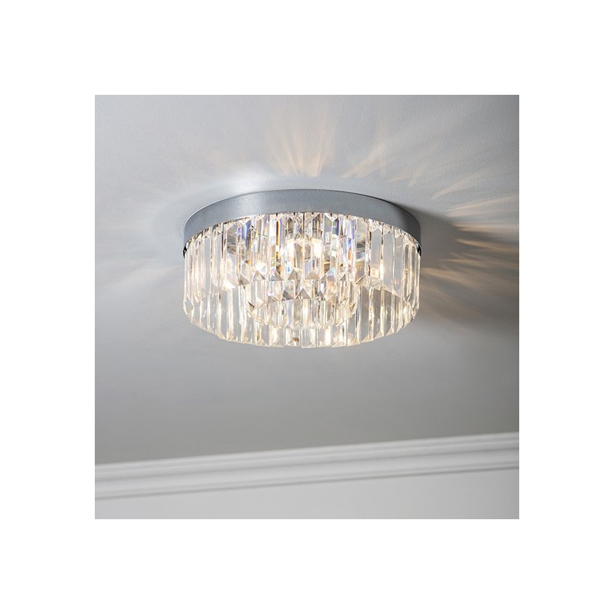 Endon 91811 - Badrumstaklampa SHIMMER 5xG9/18W/230V IP44 polerad krom