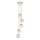 Endon 91972 - Taklampa med vajer DIMPLE 5xE14/7W/230V guld/rökbeige