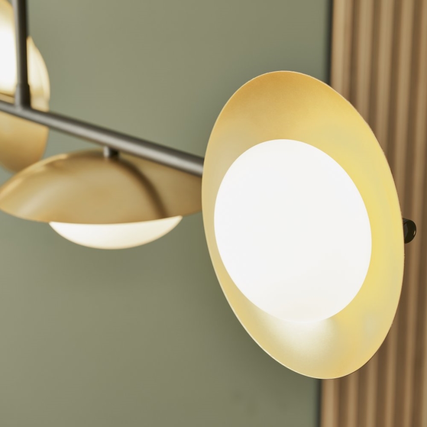 Endon 92036 - RUFFLE pendellampa på vajer 4xG9/3W/230V mässing/svart