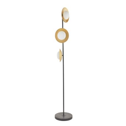Endon 92039 - Golvlampa RUFFLE 3xG9/3W/230V svart/guld