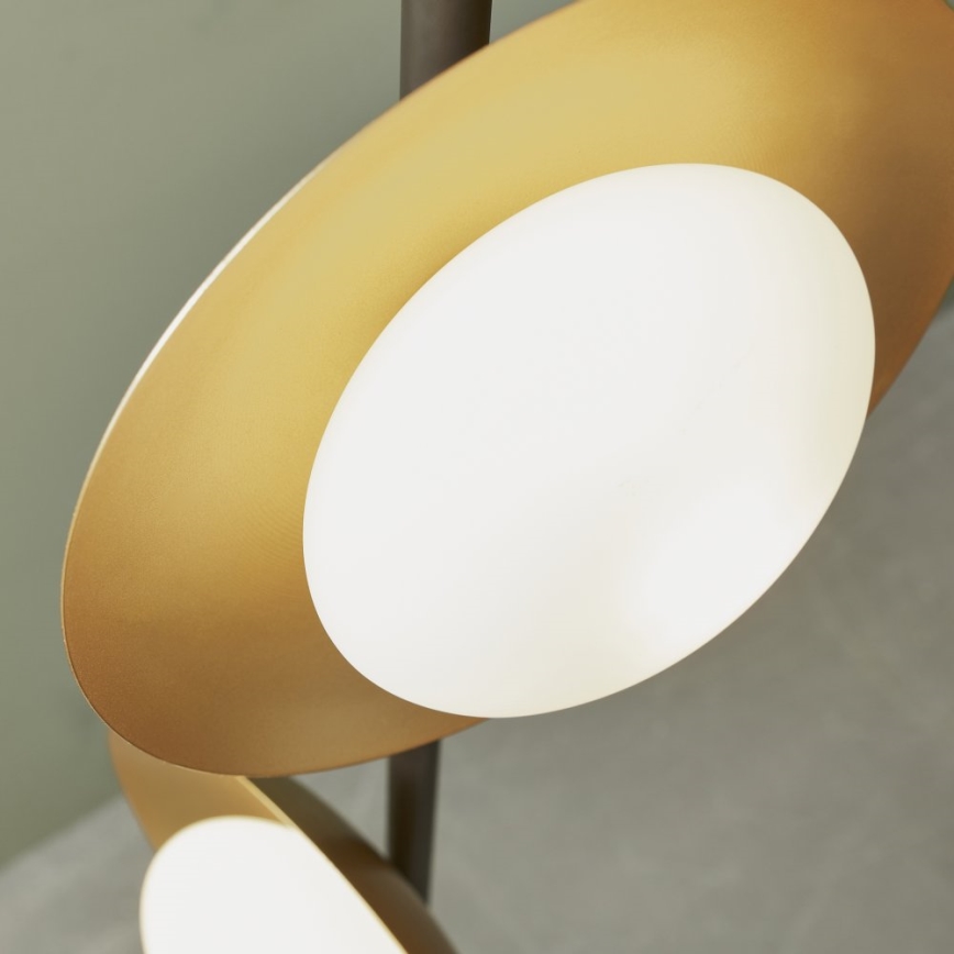Endon 92039 - Golvlampa RUFFLE 3xG9/3W/230V svart/guld