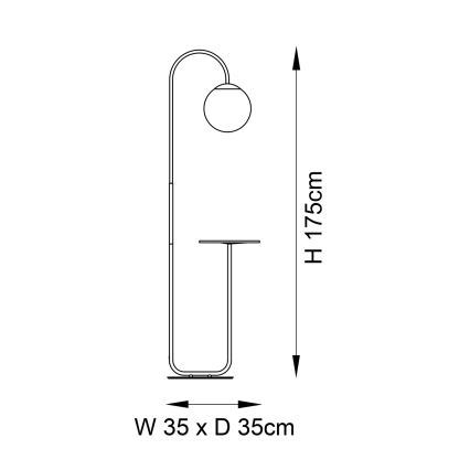 Endon 92424 - Golvlampa HALO 1xE14/7W/230V svart