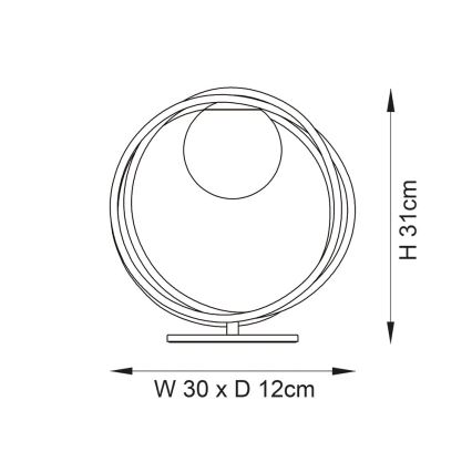 Endon 92491 - Bordslampa EMILIO 1xG9/3W/230V guldfärgad