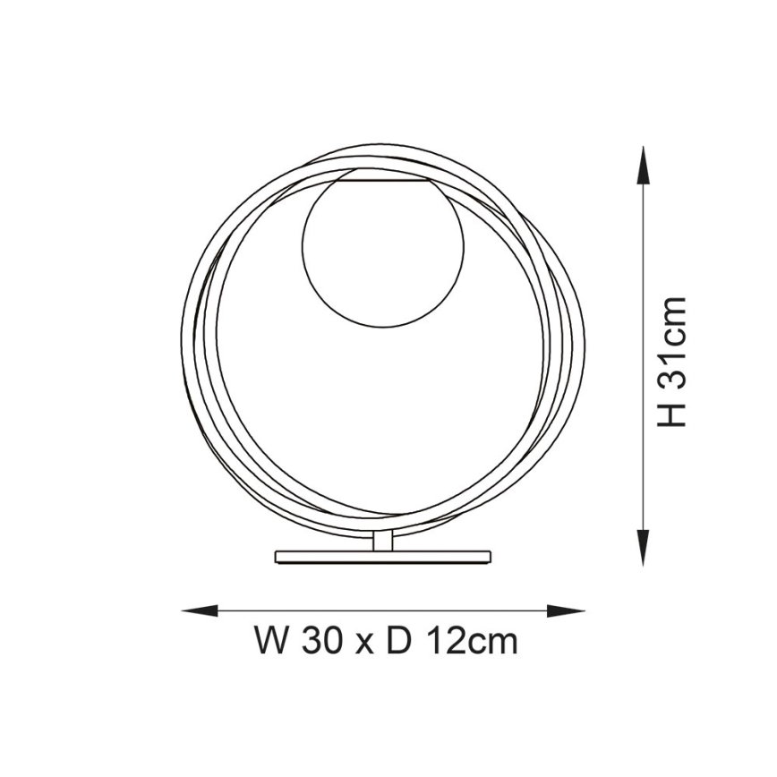 Endon 92491 - Bordslampa EMILIO 1xG9/3W/230V guldfärgad