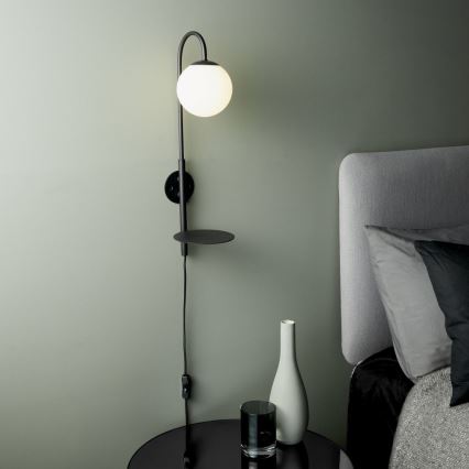 Endon 92726 - Vägglampa HALO 1xG9/3W/230V svart