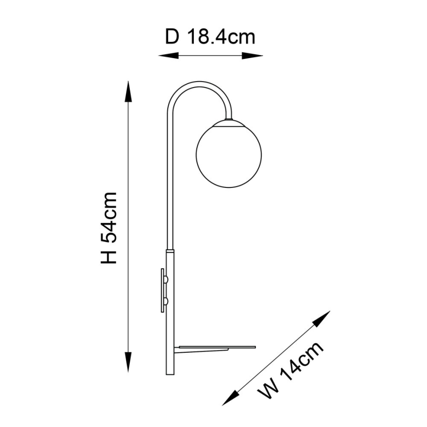 Endon 92726 - Vägglampa HALO 1xG9/3W/230V svart