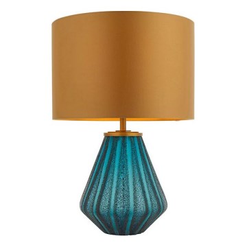 Endon 93059 - Bordslampa ALYSSIA 1xE27/10W/230V guld/blå