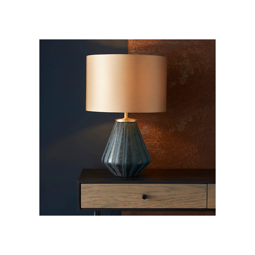 Endon 93059 - Bordslampa ALYSSIA 1xE27/10W/230V guld/blå