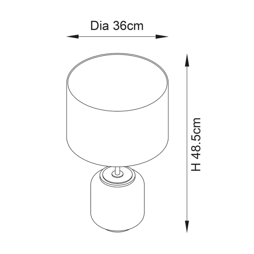 Endon 93067 - Bordslampa ZINNIA 1xE27/10W/230V blå/guld