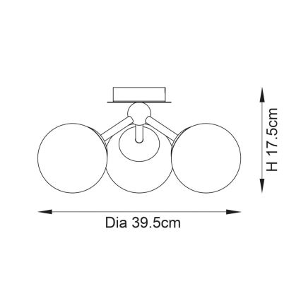 Endon 93489 - FRIO ytmonterad badrumstaklampa 3xG9/3W/230V IP44 svart