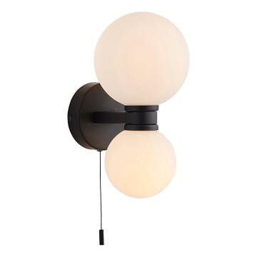 Endon 93523 - Badrumsvägglampa PULSA 2xG9/3W/230V IP44 svart
