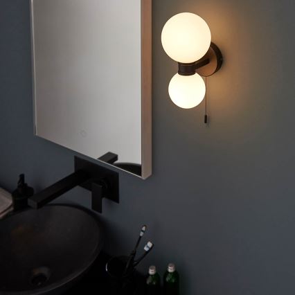 Endon 93523 - Badrumsvägglampa PULSA 2xG9/3W/230V IP44 svart