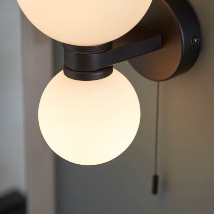Endon 93523 - Badrumsvägglampa PULSA 2xG9/3W/230V IP44 svart
