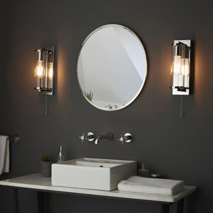 Endon 94074 - Vägglampa för badrum TAYLOR 1xE27/10W/230V IP44 skinande krom