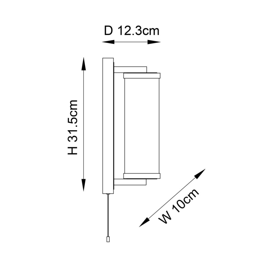 Endon 94077 - Vägglampa för badrum TAYLOR 1xE27/10W/230V IP44 brun