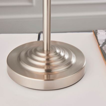Endon 94369 - Bordslampa HIGHCLERE 3xE14/18W/230V beige/matt krom diameter 32 cm
