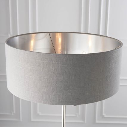 Endon 94378 - Golvlampa HIGHCLERE 1xE14/40W/230V grå/skinande krom