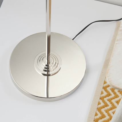 Endon 94378 - Golvlampa HIGHCLERE 1xE14/40W/230V grå/skinande krom