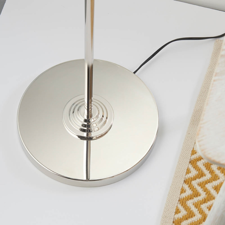 Endon 94378 - Golvlampa HIGHCLERE 1xE14/40W/230V grå/skinande krom