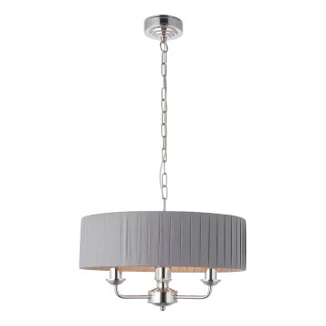 Endon 94394 - Ljuskrona på kedja HIGHCLERE 3xE14/40W/230V mörk/skinande krom diameter 45 cm