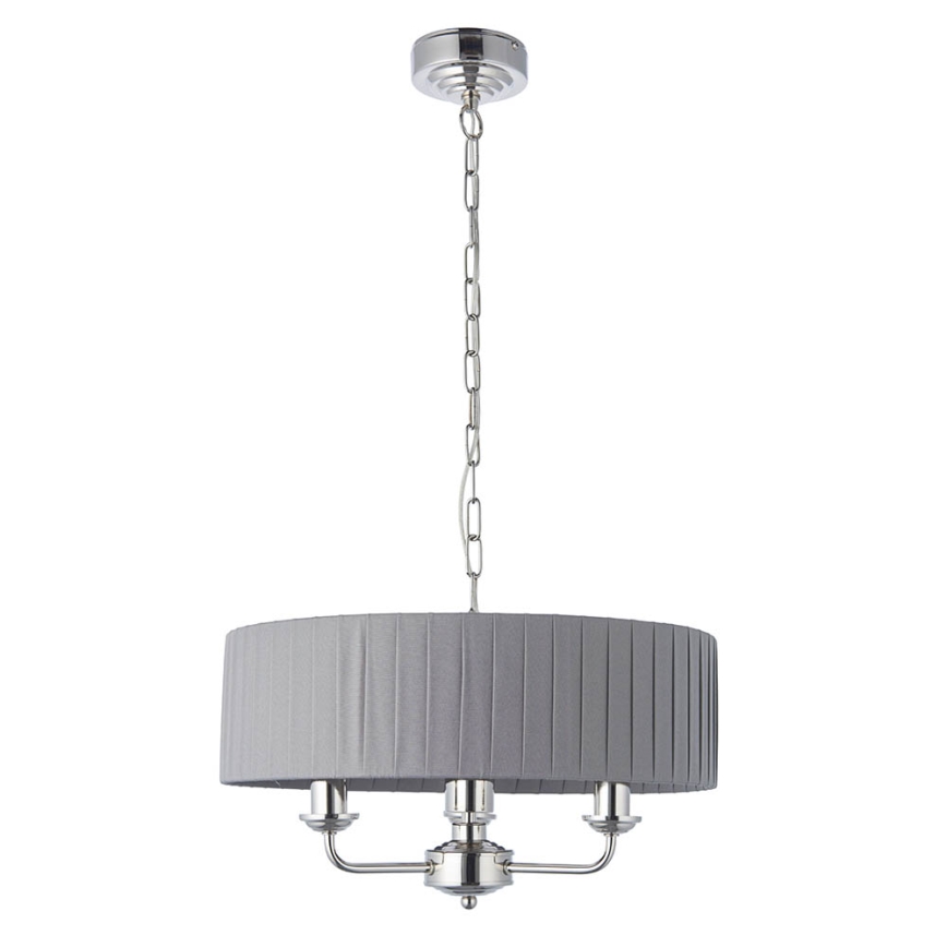 Endon 94394 - Ljuskrona på kedja HIGHCLERE 3xE14/40W/230V mörk/skinande krom