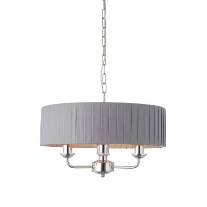 Endon 94394 - Ljuskrona på kedja HIGHCLERE 3xE14/40W/230V mörk/skinande krom