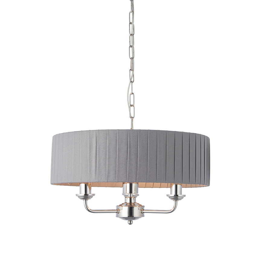 Endon 94394 - Ljuskrona på kedja HIGHCLERE 3xE14/40W/230V mörk/skinande krom