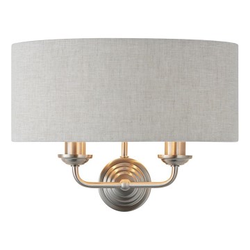 Endon 94403 - Vägglampa HIGHCLERE 2xE14/40W/230V grå/matt krom