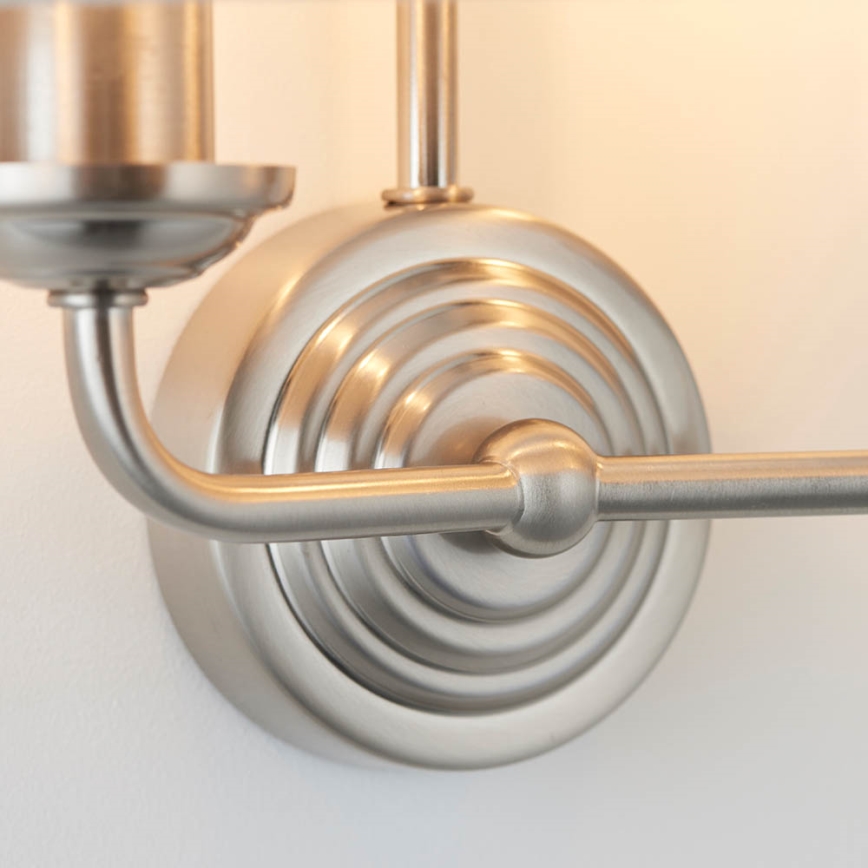 Endon 94403 - Vägglampa HIGHCLERE 2xE14/40W/230V grå/matt krom