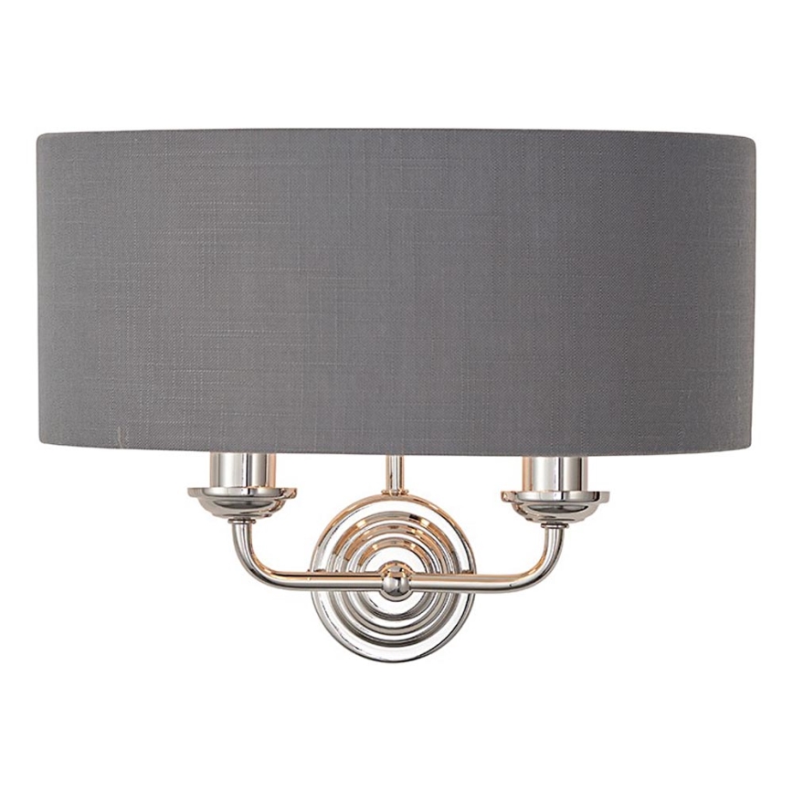 Endon 94406 - Vägglampa HIGHCLERE 2xE14/40W/230V mörk/skinande krom